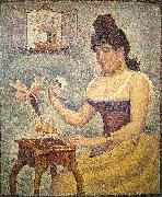 Georges Seurat Young Woman Powdering Herself USA oil painting artist
